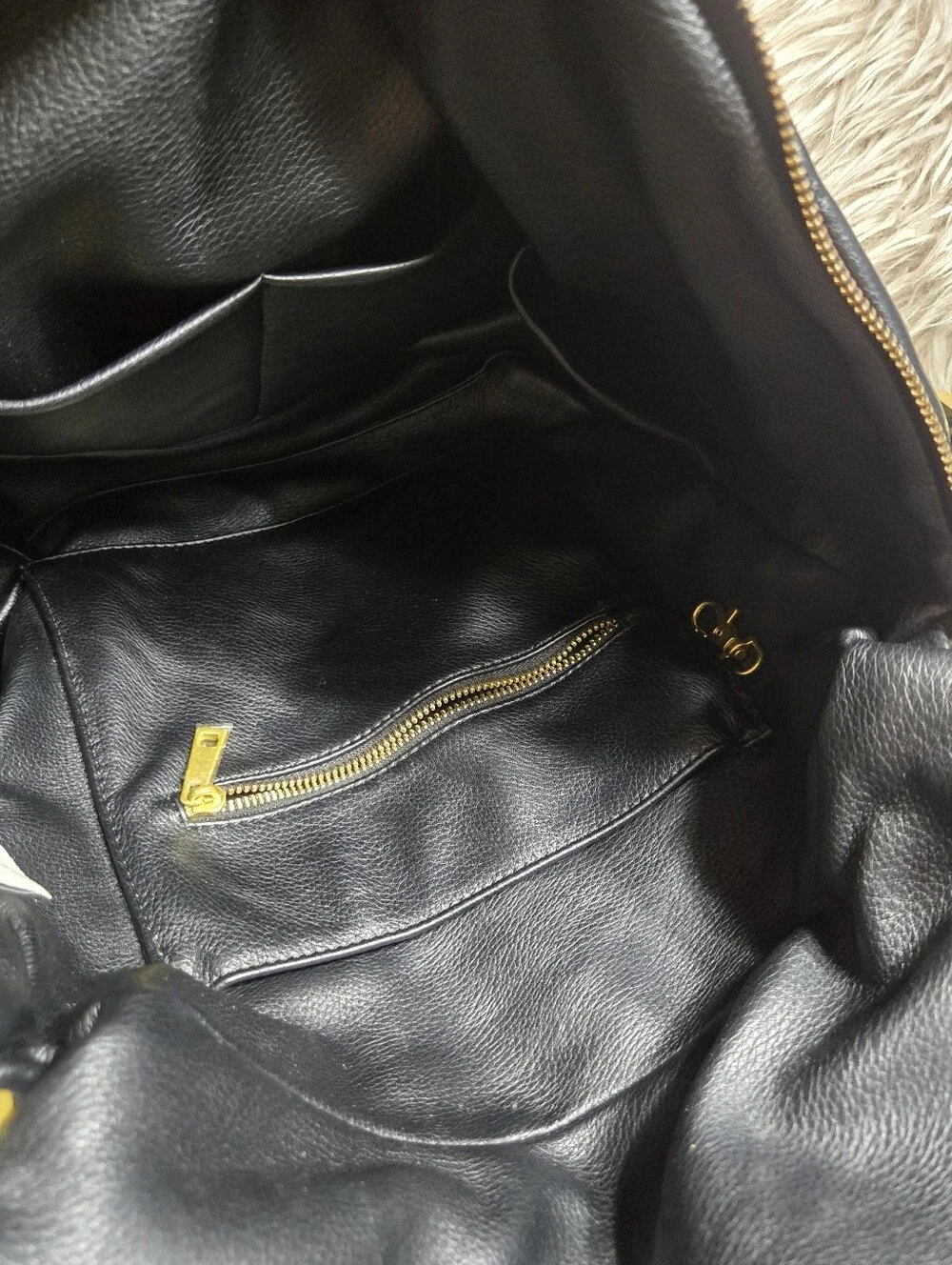 Fawn Design The Original Large Backpack Messenger Diaper Bag BLACK Vegan Leather